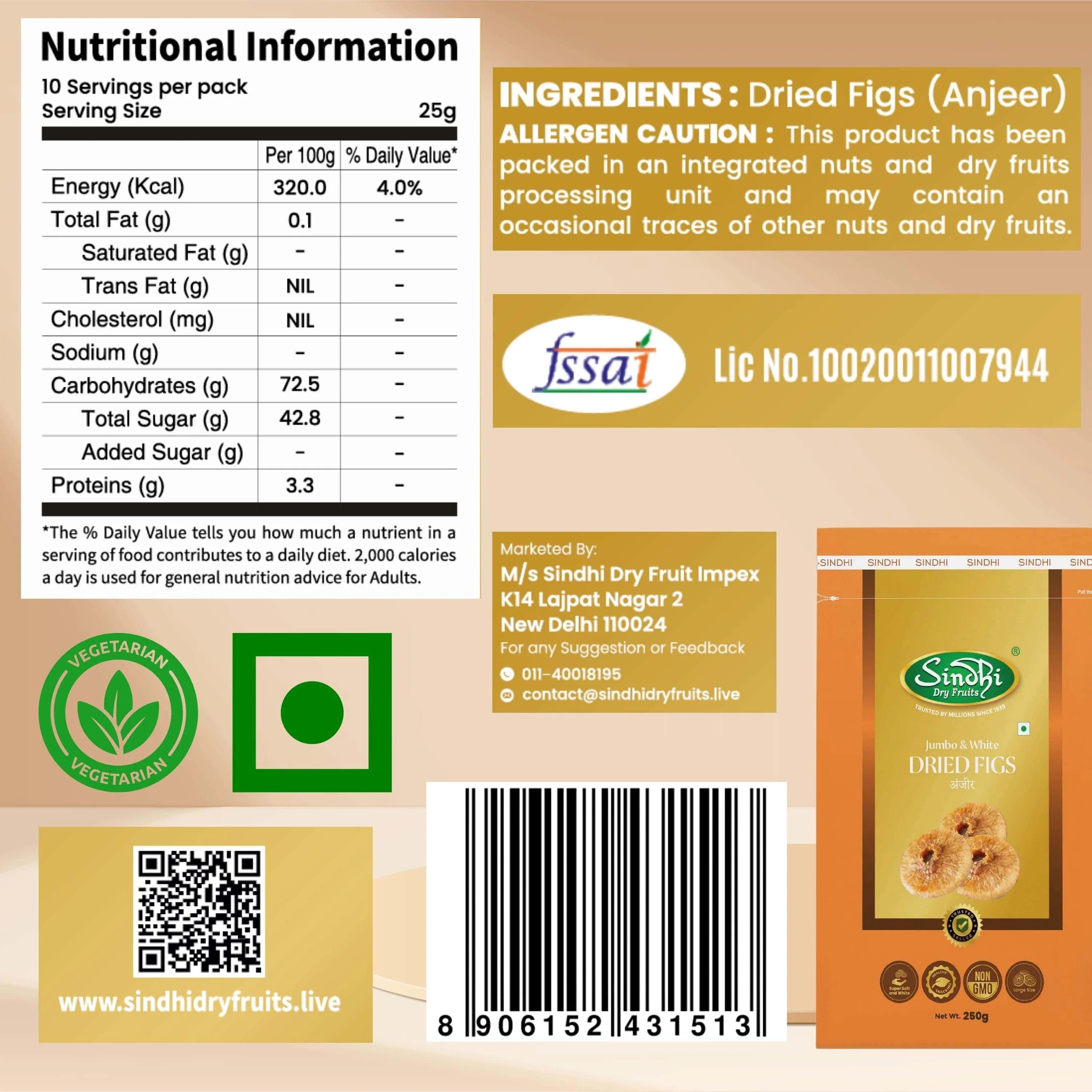 Premium Anjeer – Soft Jumbo Dried Figs, Naturally Sweet & High in Fibre - Image 4
