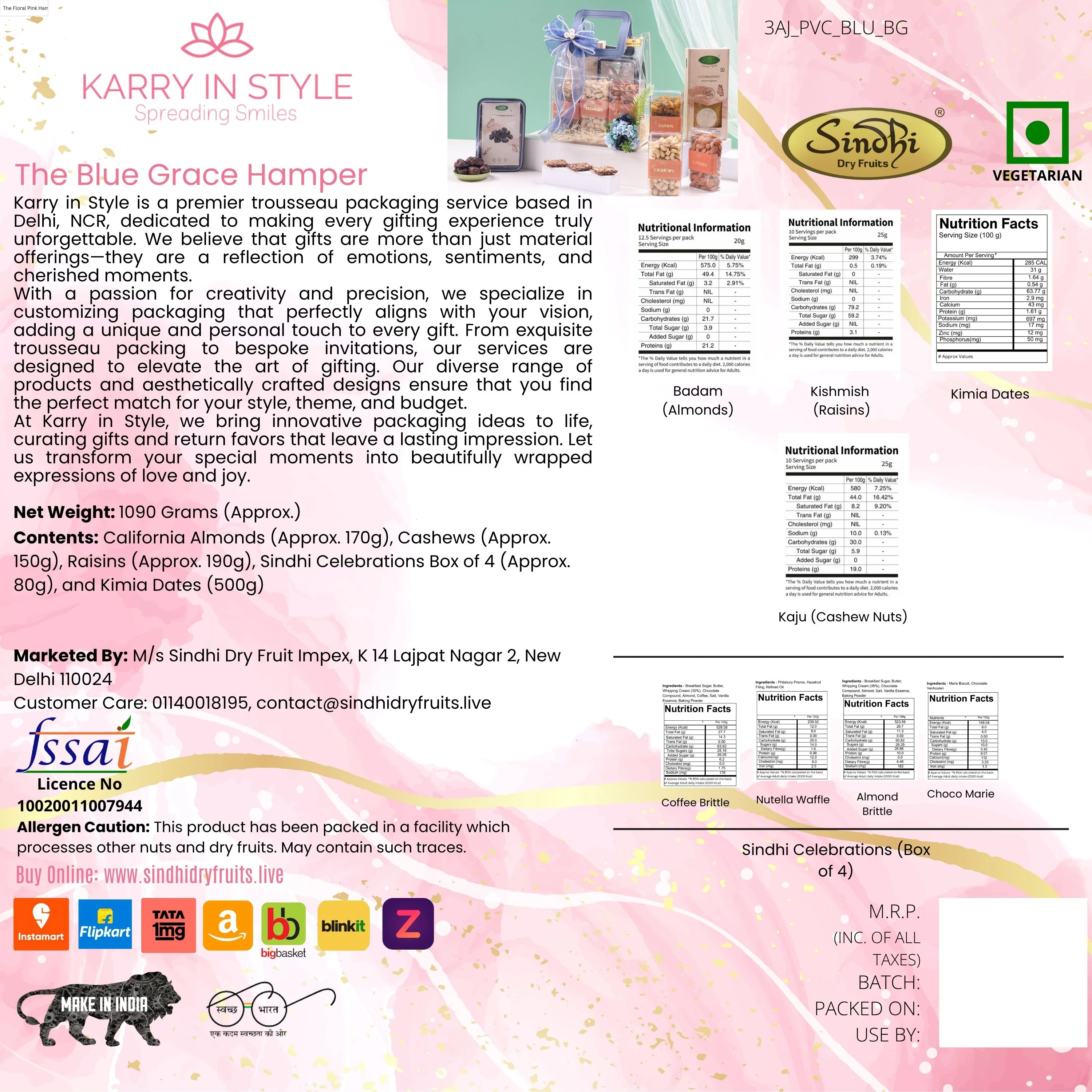 Premium Gift Hamper, 1090g Net Contents - Image 4