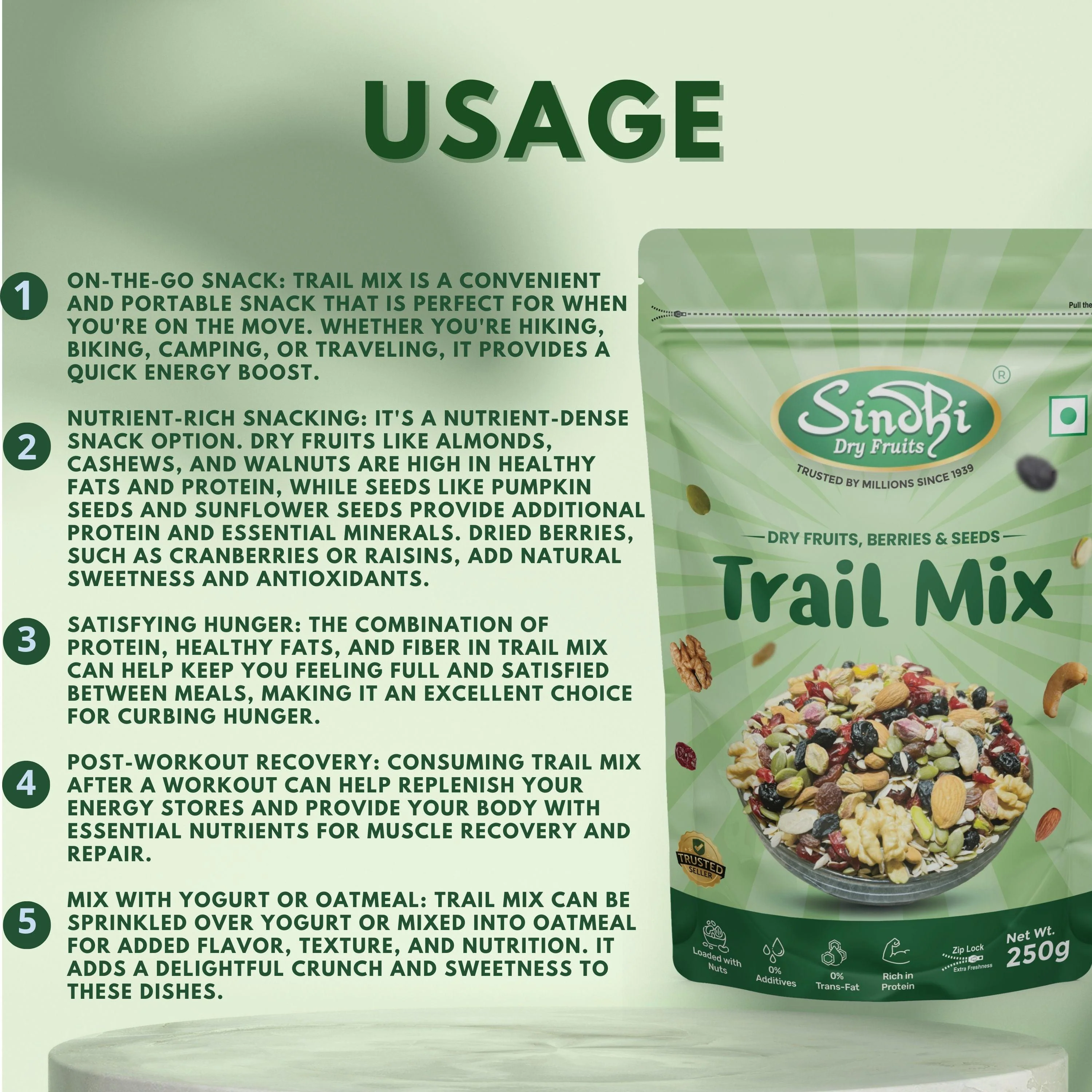 Premium Dry Fruit Trail Mix – Nuts, Seeds & Berries, All-Day Energy Blend - Image 5