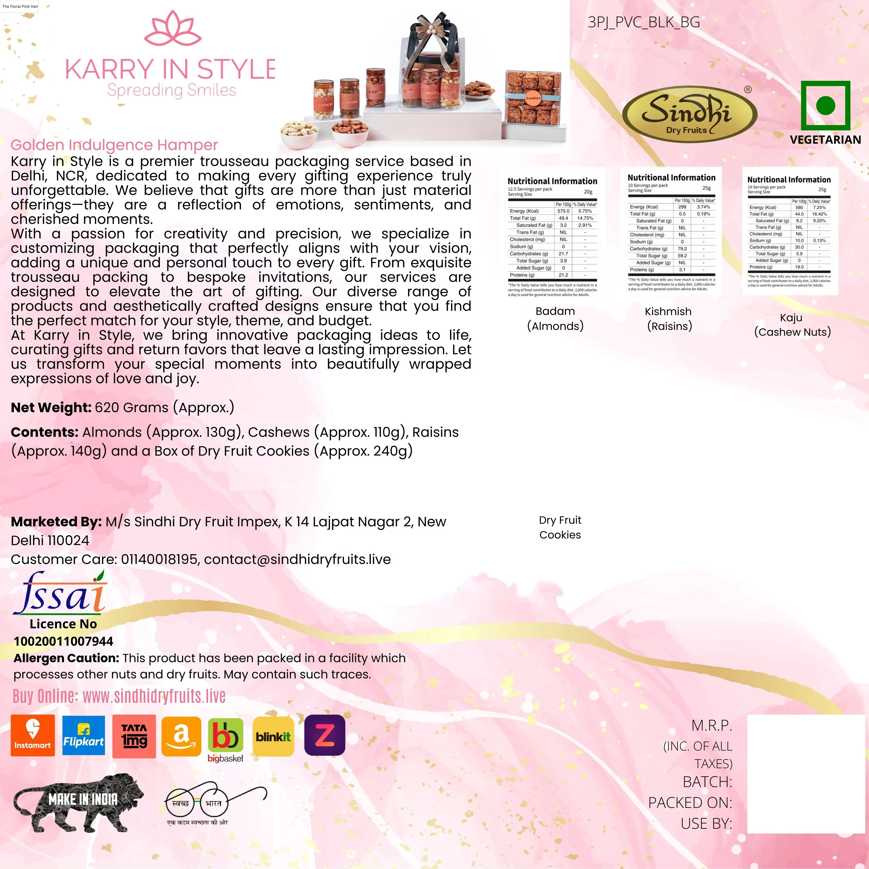 Premium Gift Hamper, 620g Net Contents - Image 3