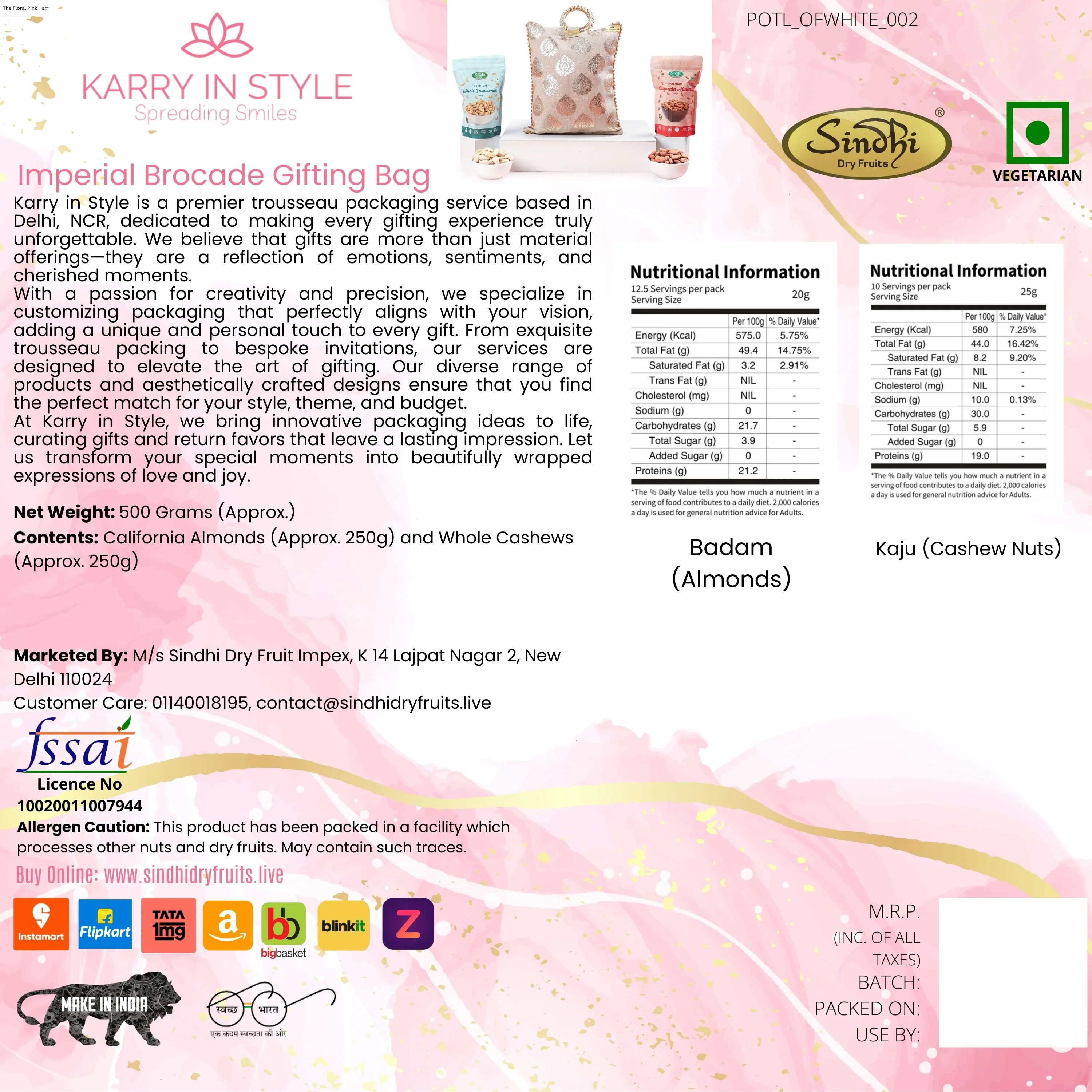 Premium Gift Potli 2, 500g Net Contents - Image 4