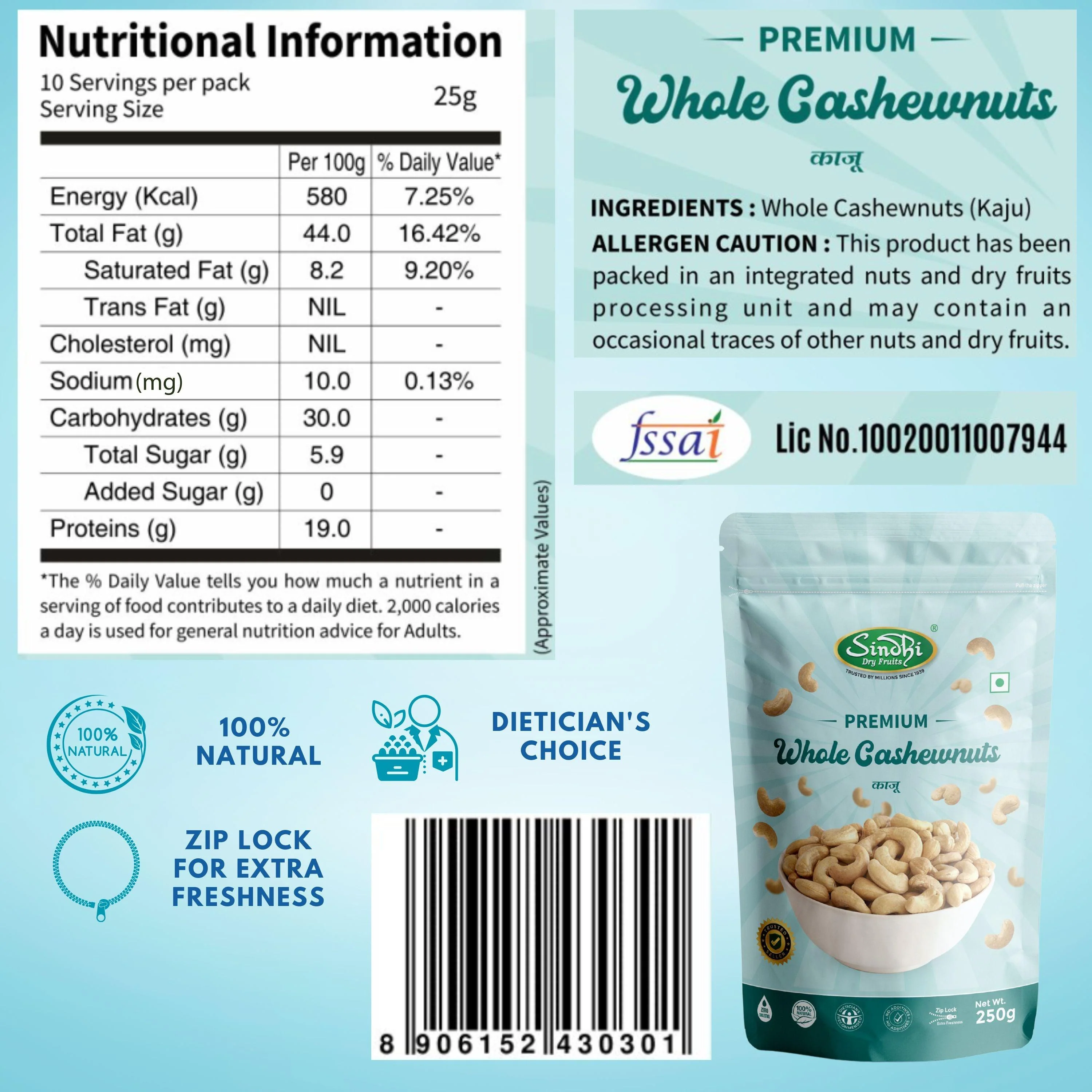 Premium Cashew Nuts – Large Whole Kaju, Fresh for Cooking & Snacking - Image 4
