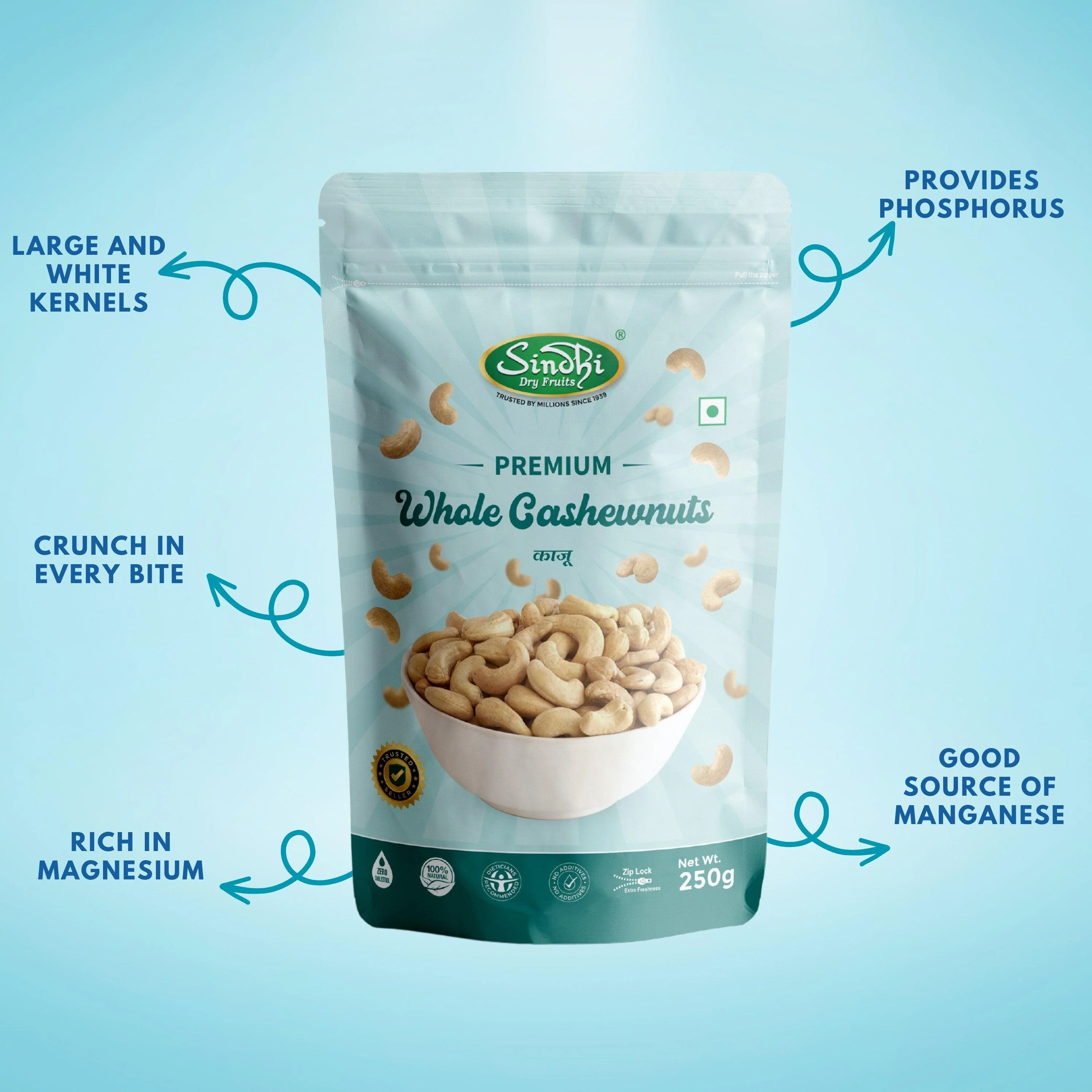 Premium Cashew Nuts – Large Whole Kaju, Fresh for Cooking & Snacking - Image 5