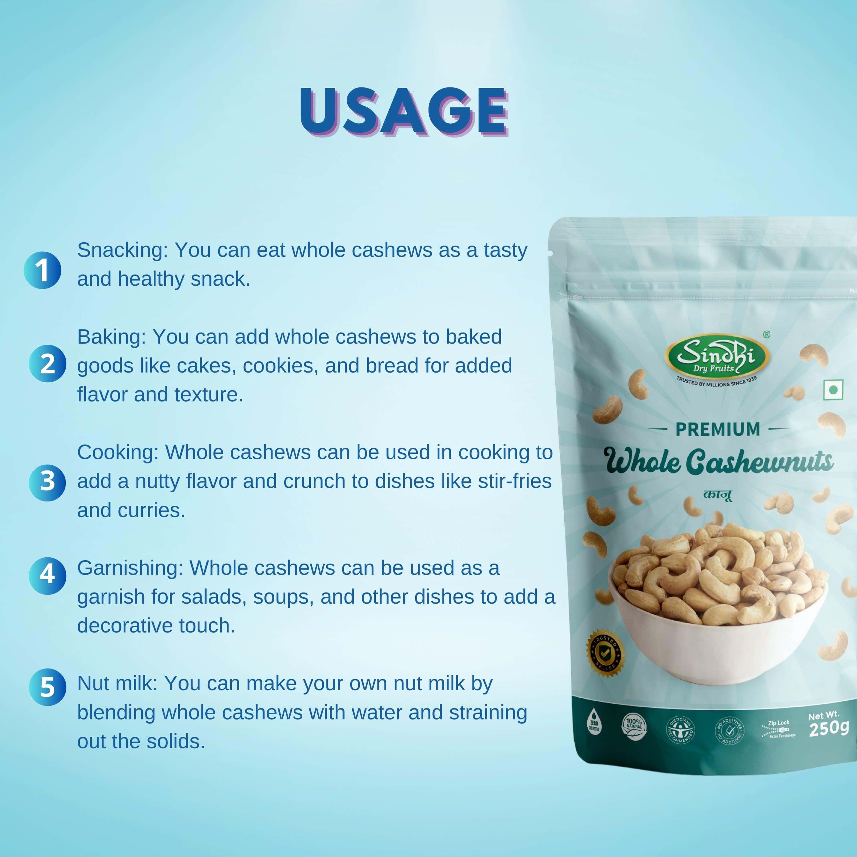 Premium Cashew Nuts – Large Whole Kaju, Fresh for Cooking & Snacking - Image 7