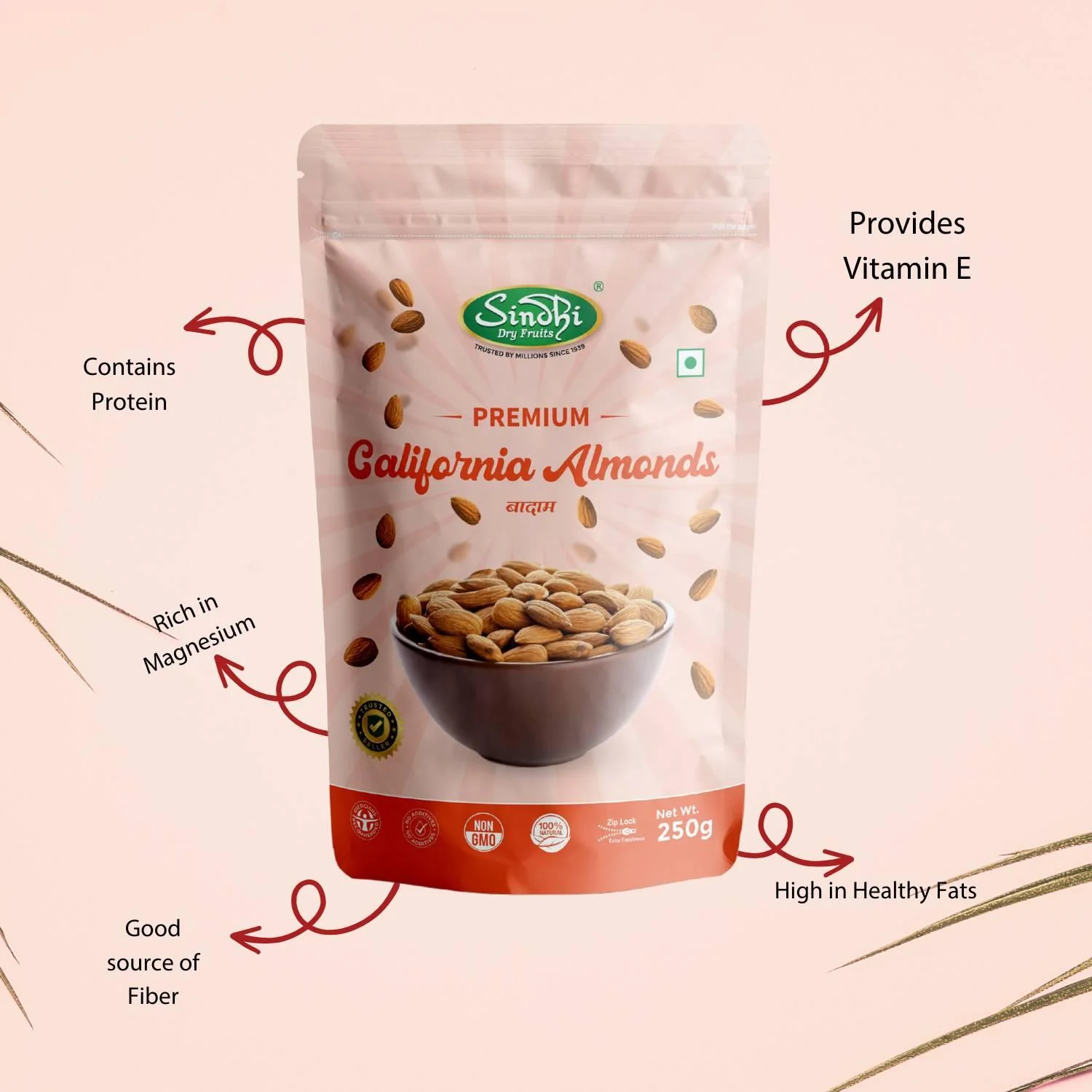 Premium Almonds – Fresh Crunchy Badam, Nutrient-Rich California Variety - Image 12