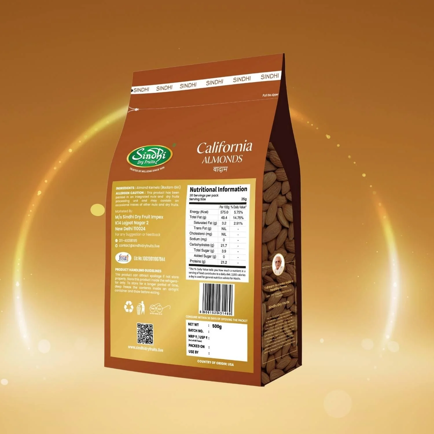 Premium Almonds – Fresh Crunchy Badam, Nutrient-Rich California Variety - Image 3