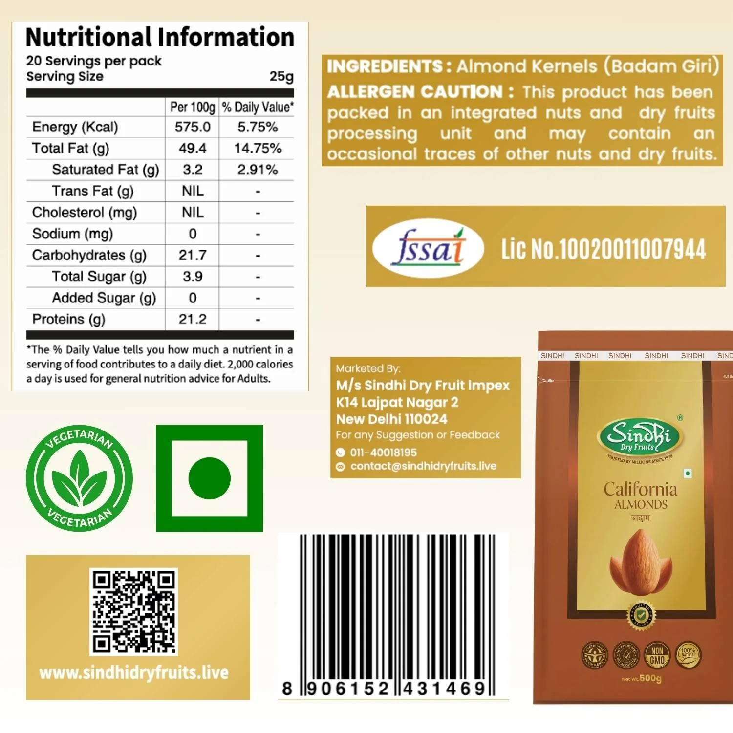 Premium Almonds – Fresh Crunchy Badam, Nutrient-Rich California Variety - Image 4