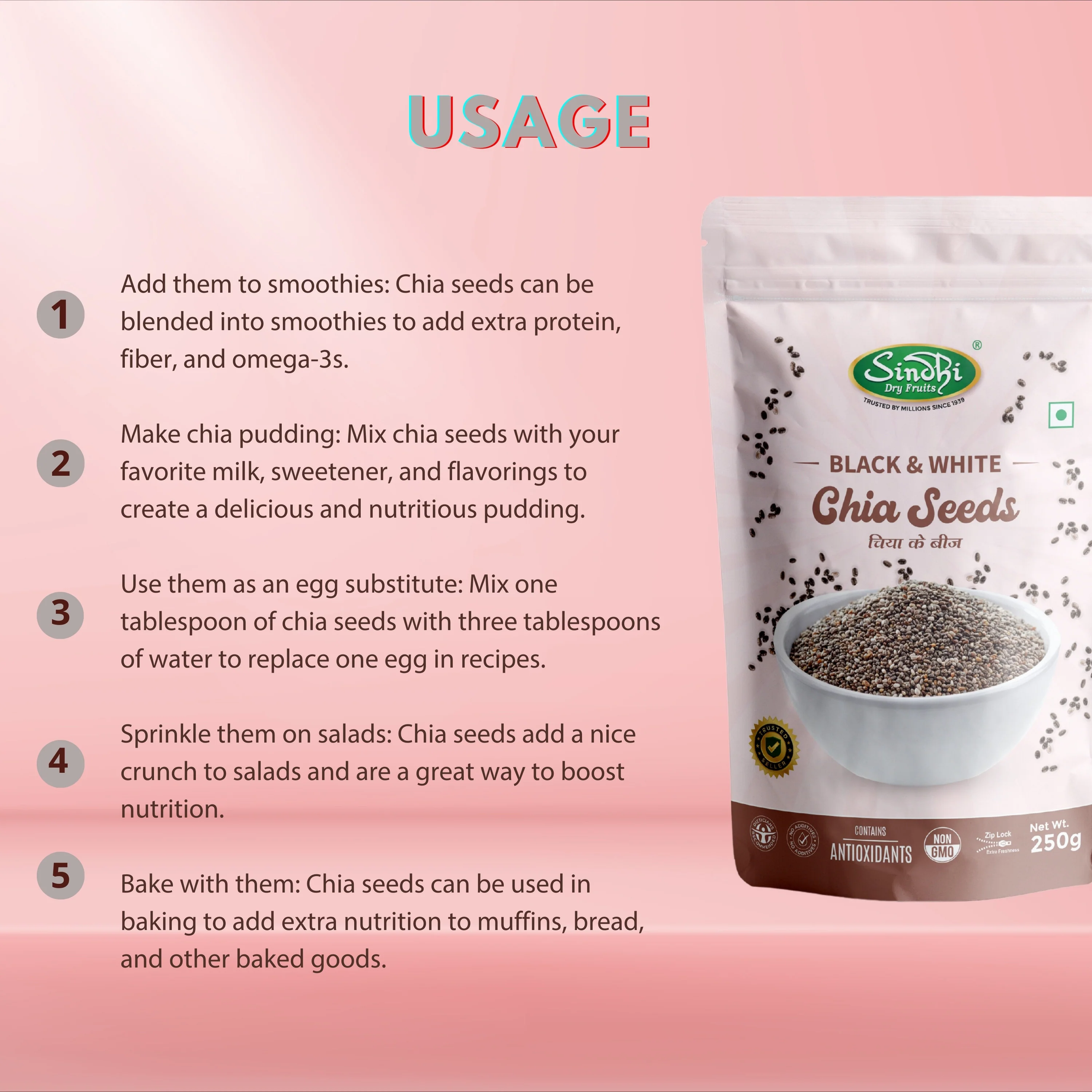 Premium Chia Seeds – Omega-3 Super Seeds for Smoothies & Daily Nutrition - Image 7