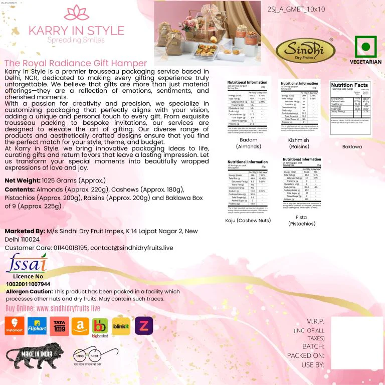 The Royal Radiance Gift Hamper, 1.025 kg Net Contents - Image 6