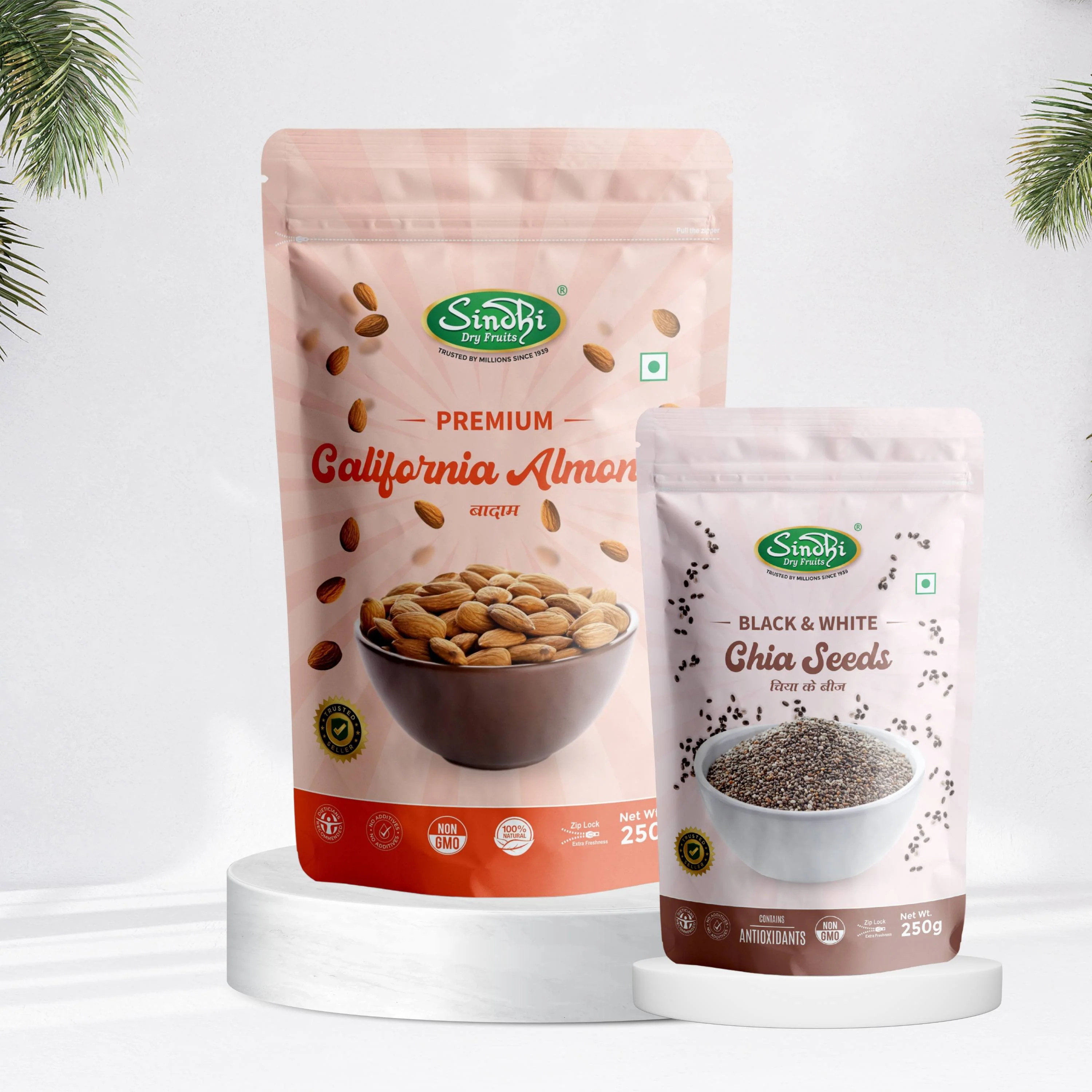 Premium Fitness Duo – Chia Seeds & California Almonds, Omega-3 Protein Combo - Image 3