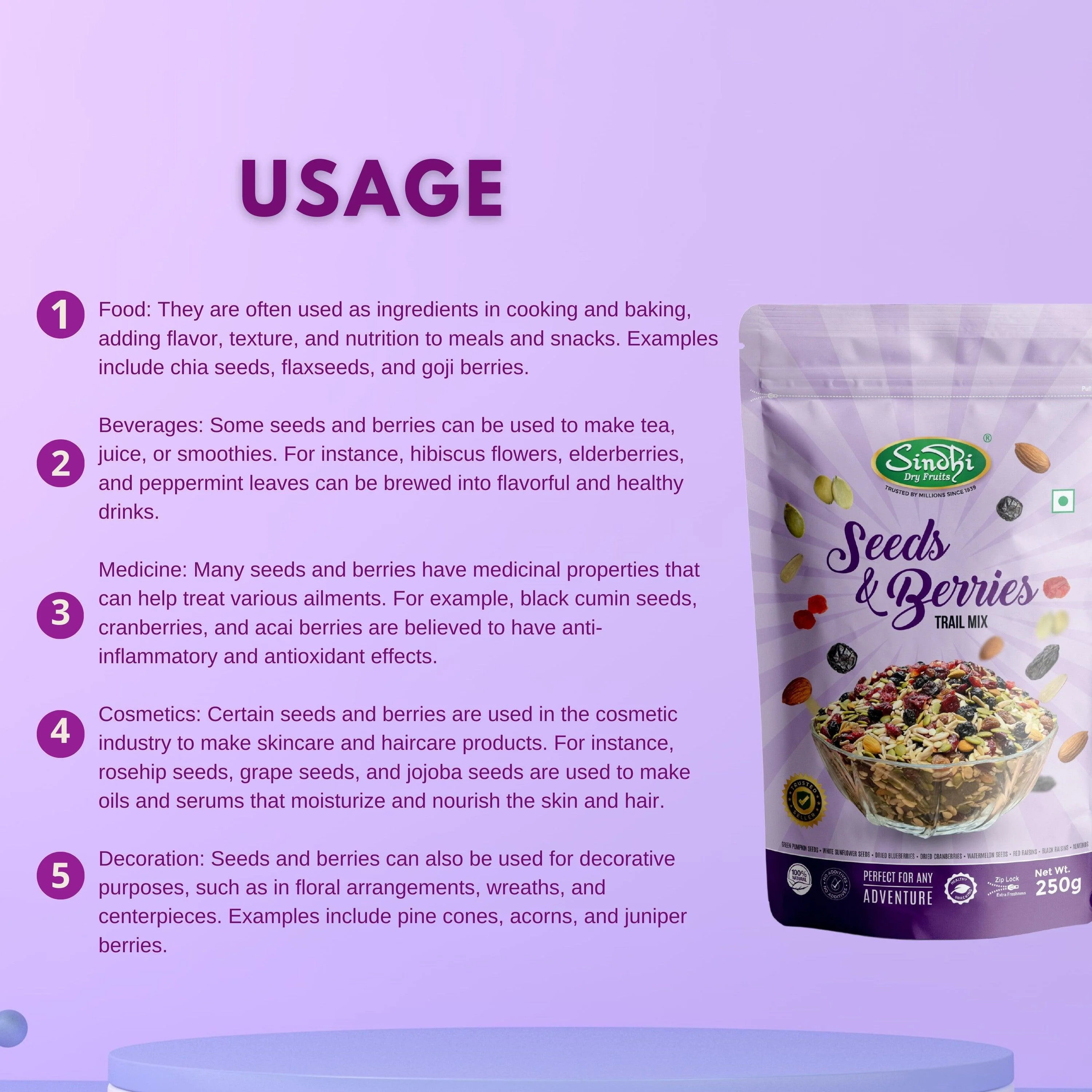 Premium Mixed Seeds & Berries – Heart-Healthy Superfood Snack Blend - Image 4